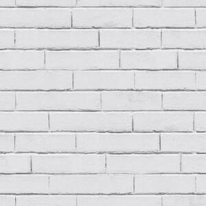 Noordwand Good Vibes Tapet Chalkboard Brick Wall vit och grå