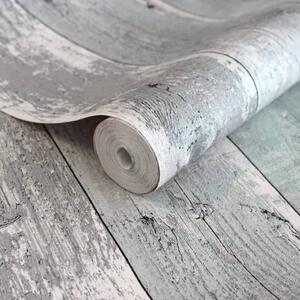 Noordwand Tophic Tapet Wooden Planks grå och blå