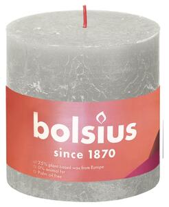 Bolsius Blockljus Shine 3-pack 100x100 mm sandgrå