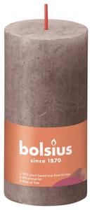 Bolsius Rustika blockljus Shine 8-pack 100x50 mm taupe