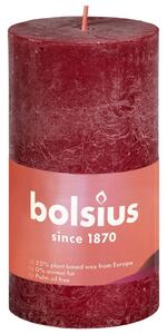 Bolsius Rustika blockljus 8-pack 100x50 mm sammetsröd