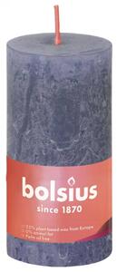 Bolsius Rustika blockljus 8-pack 100x50 mm skymningsblå