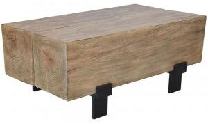 Wood Soffbord 110 x 62 cm - Naturligt trä/svart + Fläckborttagare för möbler