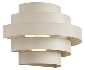 Modern vägglampa beige inkl. LED 3-stegs dimbar - Lines