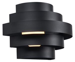 Modern vägglampa svart inkl. LED 3-stegs dimbar - Lines