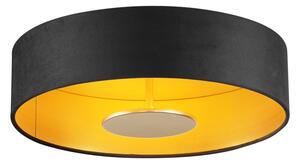 Modern taklampa svart med guldinredning inkl. LED 3-stegs dimbar - Bredow