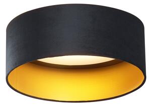 Modern taklampa svart sammet 40 cm inkl. LED 3-stegs dimbar - Sue