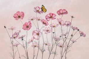 Fotografi Cosmos and Butterfly, Lydia Jacobs, (40 x 26.7 cm)