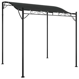 Paviljong antracit 2x2,3 m 180 g/m² tyg och stål