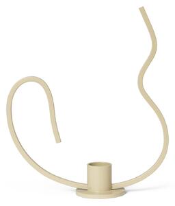 Ferm Living - Valse Candle Holder - Low - Cashmere - Ljusstakar - Beige