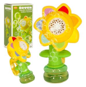 Såpbubbla maskin blomma dans ljus
