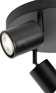 Modern taklampa svart justerbar rund 3 lampor - Java