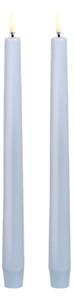 Uyuni - LED Taper Candle - Stearinljus - Sky Blue/Smooth - 2,3x25 cm - 2,3 x 25 cm