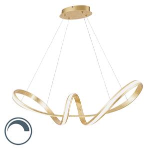 Design hängande lampa guld inkl LED 80 cm - Belinda