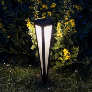 HI Soldriven LED-trädgårdslampa med markspett 58 cm svart