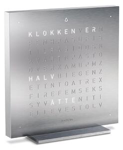Qlocktwo - Qlocktwo Earth 13,5 - Full Metal, Brushed, NO - Klockor - Biegert & Funk - Silver