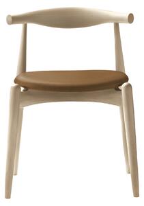 Carl Hansen - CH20, Tvålad Bok, Lädergrupp A Loke - 7050 - Matstolar - Hans J. Wegner - Träfärgad - Trä