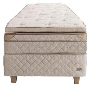 DUX - Dux 60 resårbotten/ Dux 60 resårmadrass fast/ Top Pad Bäddmadrass 80x200 cm/ Konisk läder oatmeal 12 cm - Sängar - Beige