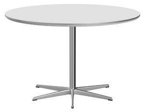 Fritz Hansen - A825 Cirkulär, Ø120 cm, Laminat Vit, 6-grenad stjärnfot - Matbord - Arne Jacobsen,Piet Hein - Vit - Laminat/Metall