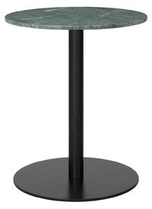Gubi - Gubi 1.0 Dining Table, Round, Ø60, Black Base, Marble Top - Verde Guatemala - Matbord - Grön - Metall/Sten