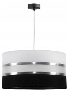 Ljuskrona med snöre CORAL 1xE27/60W/230V svart och vit