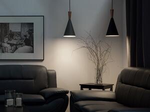 Hängande Lampa Svart Skärm Geometrisk Kon Modern Minimalistisk Design Beliani