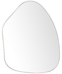 Väggspegel Guld Järn Glas 70 x 92 cm Oval Dekorativ Hängande Spegel Modern Minimalistisk Vardagsrum Sovrum Hall Beliani