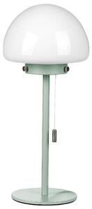 Bordslampa Grön Metallbas Glasskärm Justerbar Dragknapp Minimalistisk Stil Hemmakontor Belysning Beliani