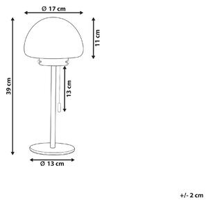 Bordslampa Rosa Metallbas Glasskärm Justerbar Dragknapp Minimalistisk Stil Hemmakontor Belysning Beliani