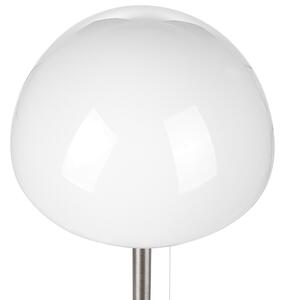 Bordslampa Silver Metallbas Glasskärm Justerbar Dragknapp Minimalistisk Stil Hemmakontor Belysning Beliani