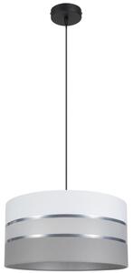 Ljuskrona med upphängningsrem CORAL 1xE27/60W/230V d. 40 cm vit/grå