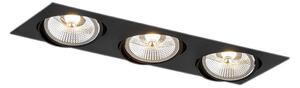 Argon 6116 - Infälld lampa OLIMP 3xGU10-AR111/12W/230V svart