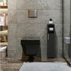 Skåp med toalettpappershållare STAR 65x15 cm antracit