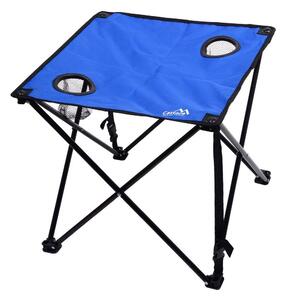 Vikbart campingbord blå