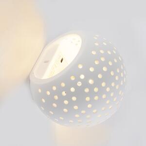 Vägglampa 'Blur' Retro vit/gips - Passande för LED / Inomhus