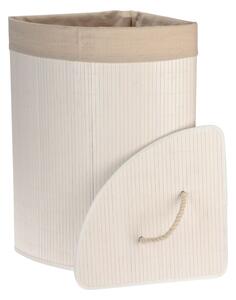 Bathroom Solutions Tvättkorg hörn bambu vit