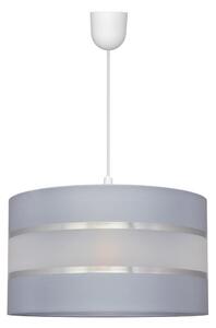 Ljuskrona med upphängningsrem HELEN 1xE27/60W/230V diameter 35 cm grå/silver