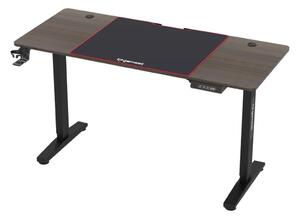 Gaming bord CONTROL med LED RGB bakbelysning 140 x 60 cm brun/svart