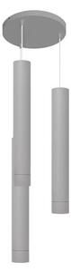 LED Ljuskrona med upphängningsrem TUBA 3xGU10/6,5W/230V grå