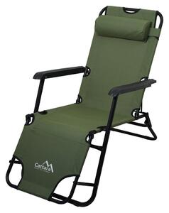 Fällbar justerbar stol grön/svart