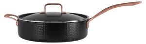 Traktörpanna med lock 28 cm - Svart