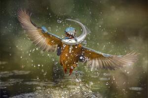 Konstfotografering Kingfisher, Alberto Ghizzi Panizza, (40 x 26.7 cm)