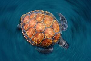 Konstfotografering Spin Turtle, Sergi Garcia, (40 x 26.7 cm)