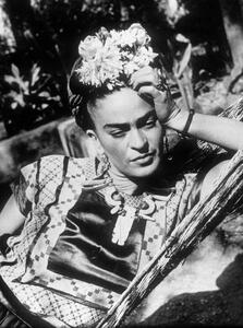 Konstfotografering Mexican Painter Frida Kahlo in A Hammock, 1948, (30 x 40 cm)