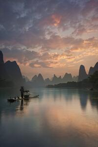 Konstfotografering Li River Sunrise, Yan Zhang, (26.7 x 40 cm)