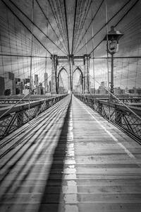 Konstfotografering NEW YORK CITY Brooklyn Bridge, Melanie Viola, (26.7 x 40 cm)
