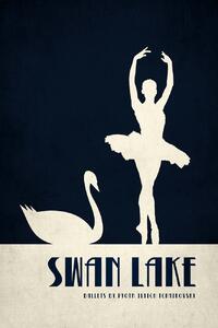 Illustration Swan Lake, Kubistika, (26.7 x 40 cm)