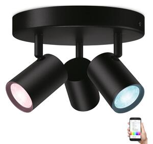 WiZ - LED RGBW Dimbar spotlight IMAGEO 3xGU10/4,9W/230V svart Wi-Fi