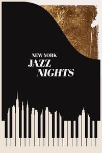 Illustration Jazz Nights, Kubistika, (26.7 x 40 cm)