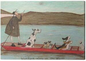 Canvastavla Sam Toft - Woofing Along on the Rinver, (30 x 40 cm)
